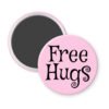 Light pink magnet with 'Free Hugs' text.