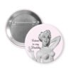 Light pink button badge with a vintage-style illustration and text 'Satan is my Daddy' on a white background.