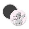 Light pink magnet with a vintage-style illustration and text 'Satan is my Daddy' on a white background.