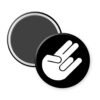 Black magnet with the shocker symbol.