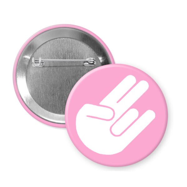 Pink button with the shocker symbol.